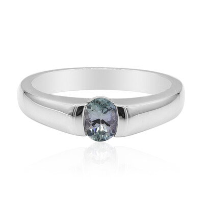 Unheated Tanzanite Silver Ring