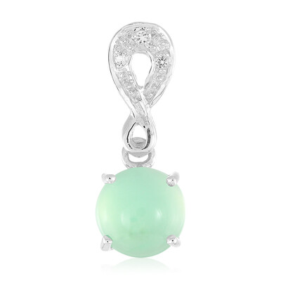 Imperial Chrysoprase Silver Pendant