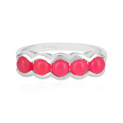 Raspberry Chalcedony Silver Ring