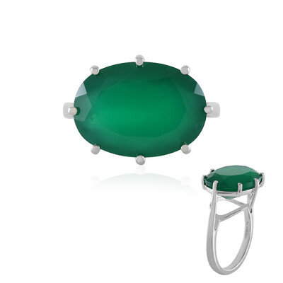 Green Onyx Silver Ring