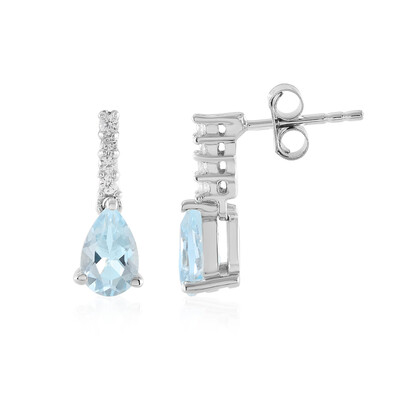 Sky Blue Topaz Silver Earrings