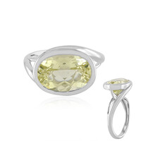 Lemon Quartz Silver Ring