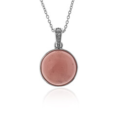 Guava Quartz Silver Necklace