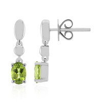 Jilin Peridot Silver Earrings (Pallanova)