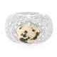 Dalmatian Jasper Silver Ring