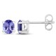 Tanzanite Silver Earrings