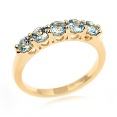 9K Ofiki Aquamarine Gold Ring