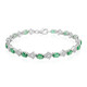 Zambian Emerald Silver Bracelet