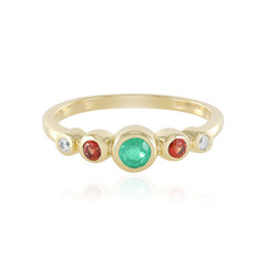 Russian Emerald Silver Ring