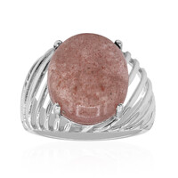 Strawberry Quartz Silver Ring