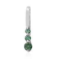 I2 Green Diamond Silver Pendant