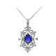 18K Ceylon Blue Sapphire Gold Necklace (CIRARI)