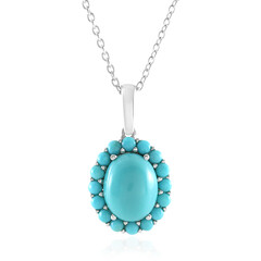 Sleeping Beauty Turquoise Silver Pendant