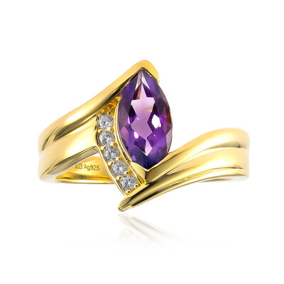 Zambian Amethyst Silver Ring