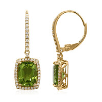 14K Dashihe Peridot Gold Earrings (CIRARI)