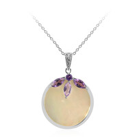 Mother of Pearl Silver Necklace