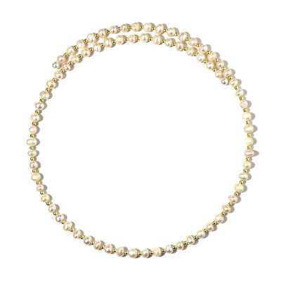 White Freshwater Pearl Steel Choker (Riya)