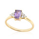 9K Unheated Ceylon Purple Sapphire Gold Ring