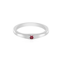 Pink Spinel Silver Ring