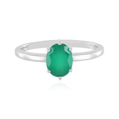 Green Onyx Silver Ring