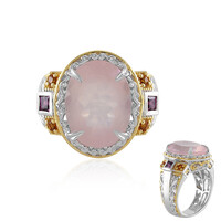 Rose Quartz Silver Ring (Gems en Vogue)