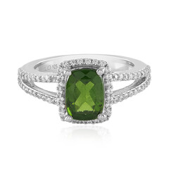 Russian Diopside Silver Ring