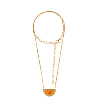 Cognac Baltic Amber Silver Necklace