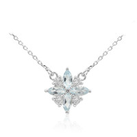 Sky Blue Topaz Silver Necklace