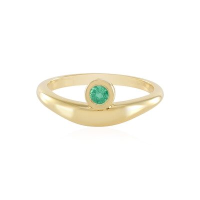 Colombian Emerald Silver Ring