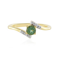 Green apatite Silver Ring