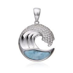 Larimar Silver Pendant