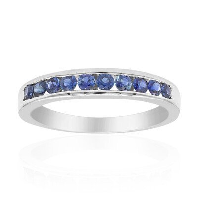 10K Ceylon Blue Sapphire Gold Ring