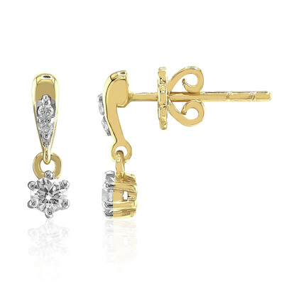 14K IF (D) Diamond Gold Earrings (Annette)