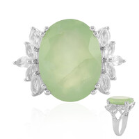 Prehnite Silver Ring