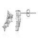 White Topaz Silver Earrings