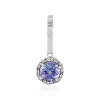 Unheated Tanzanite Silver Pendant