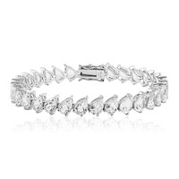 White Topaz Silver Bracelet