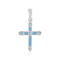 Swiss Blue Topaz Silver Pendant