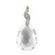 9K White Quartz Gold Pendant