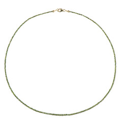 9K Green Diamond Gold Necklace