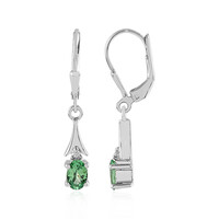 Tsavorite Silver Earrings