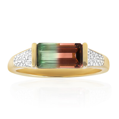 9K Bi Colour Tourmaline Gold Ring