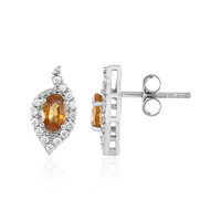 Mandarin Zircon Silver Earrings