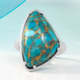 Mojave Blue Copper Turquoise Silver Ring (Faszination Türkis)