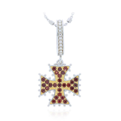 Mozambique Garnet Silver Necklace (Dallas Prince Designs)