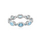 Swiss Blue Topaz Silver Ring