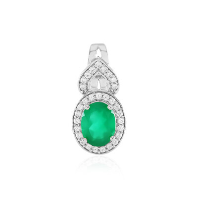 Green Onyx Silver Pendant