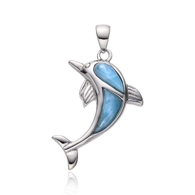 Larimar Silver Pendant