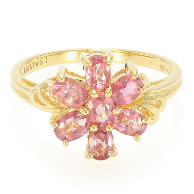 18K Unheated Padparadscha Sapphire Gold Ring (AMAYANI)