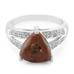 Mahogany Obsidian Silver Ring